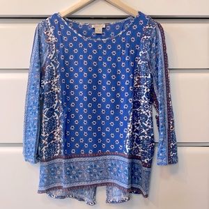 🎒Lucky Brand Mixed Pattern Top